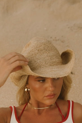 Coastal Cowgirl Cowboy Raffia Hat